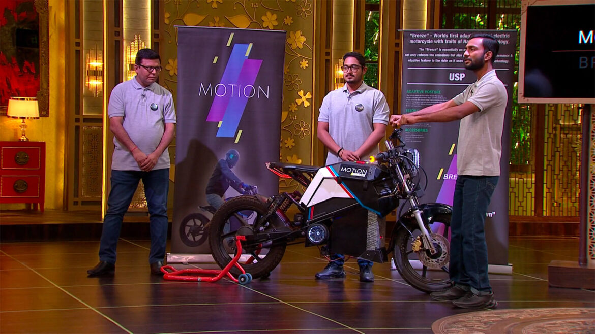 Motion Breeze Shark Tank India Season 1 Got 30 Lakhs Funding in Exchange of 6% Equity by Ashneer Grover. Motion Breeze Shark Tank India Season 1 Got 30 Lakhs Funding in Exchange of 6% Equity by Ashneer Grover.
