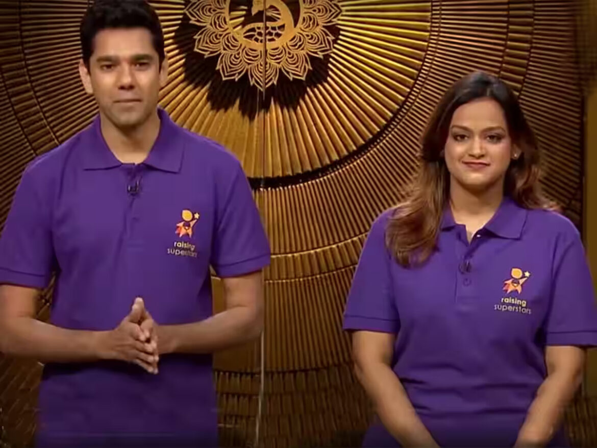 Raising Superstars Shark Tank India Season 1 Got 1 crore Funding in Exchange of 4% Equity by Ashneer Grover and Aman Gupta. Raising Superstars Shark Tank India Season 1 Got 1 crore Funding in Exchange of 4% Equity by Ashneer Grover and Aman Gupta.