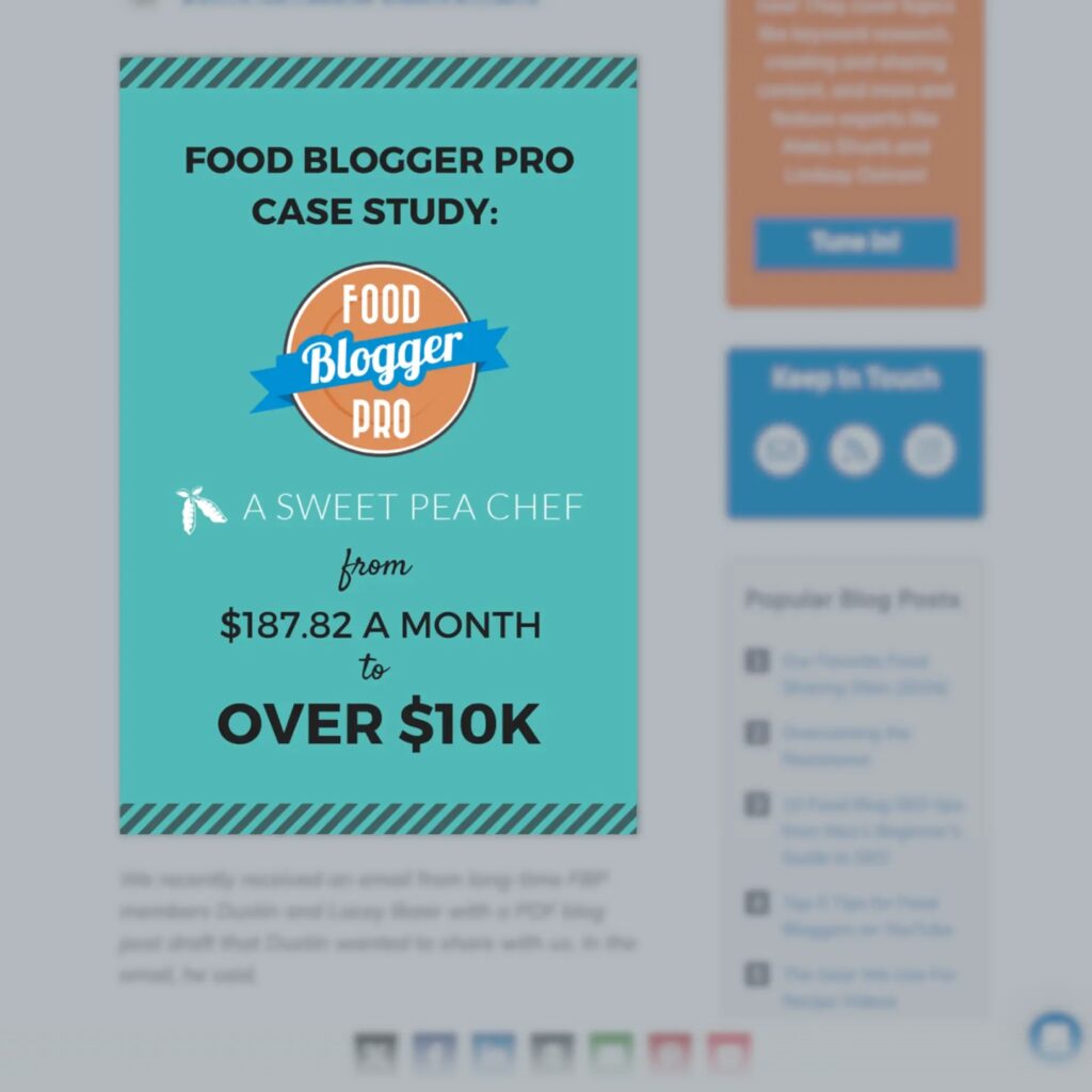 A Sweet Pea Chef revenue increased from $187.82 to over $10,000 per month