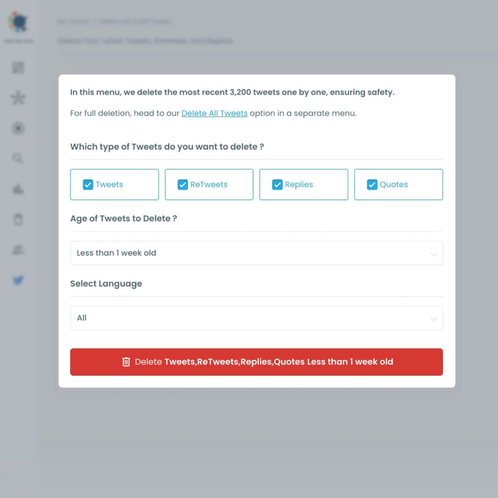 How to delete tweets using Circleboom