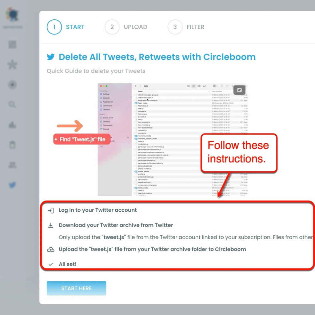 How to delete tweets using Circleboom