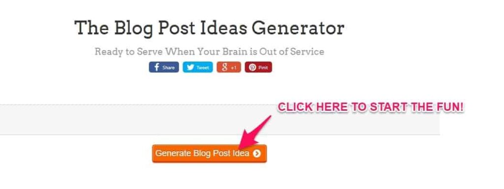 Blog Post Idea Generator