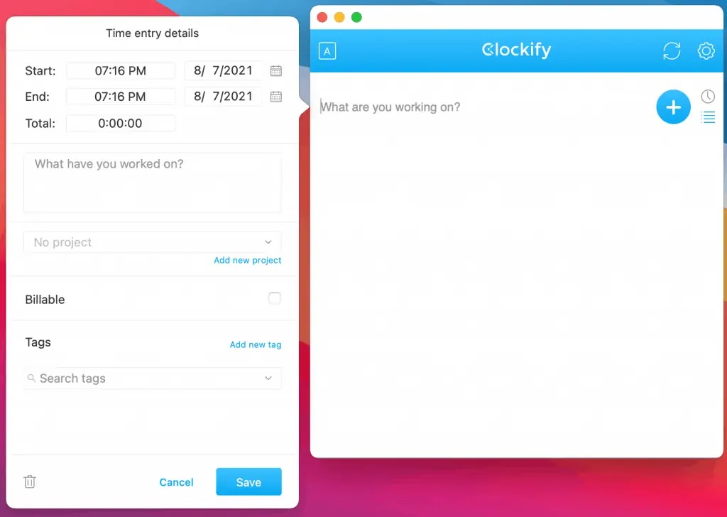 Clockify Desktop App