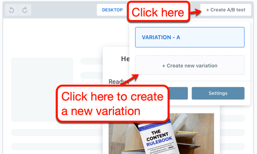 ConvertBox Create A/B Test