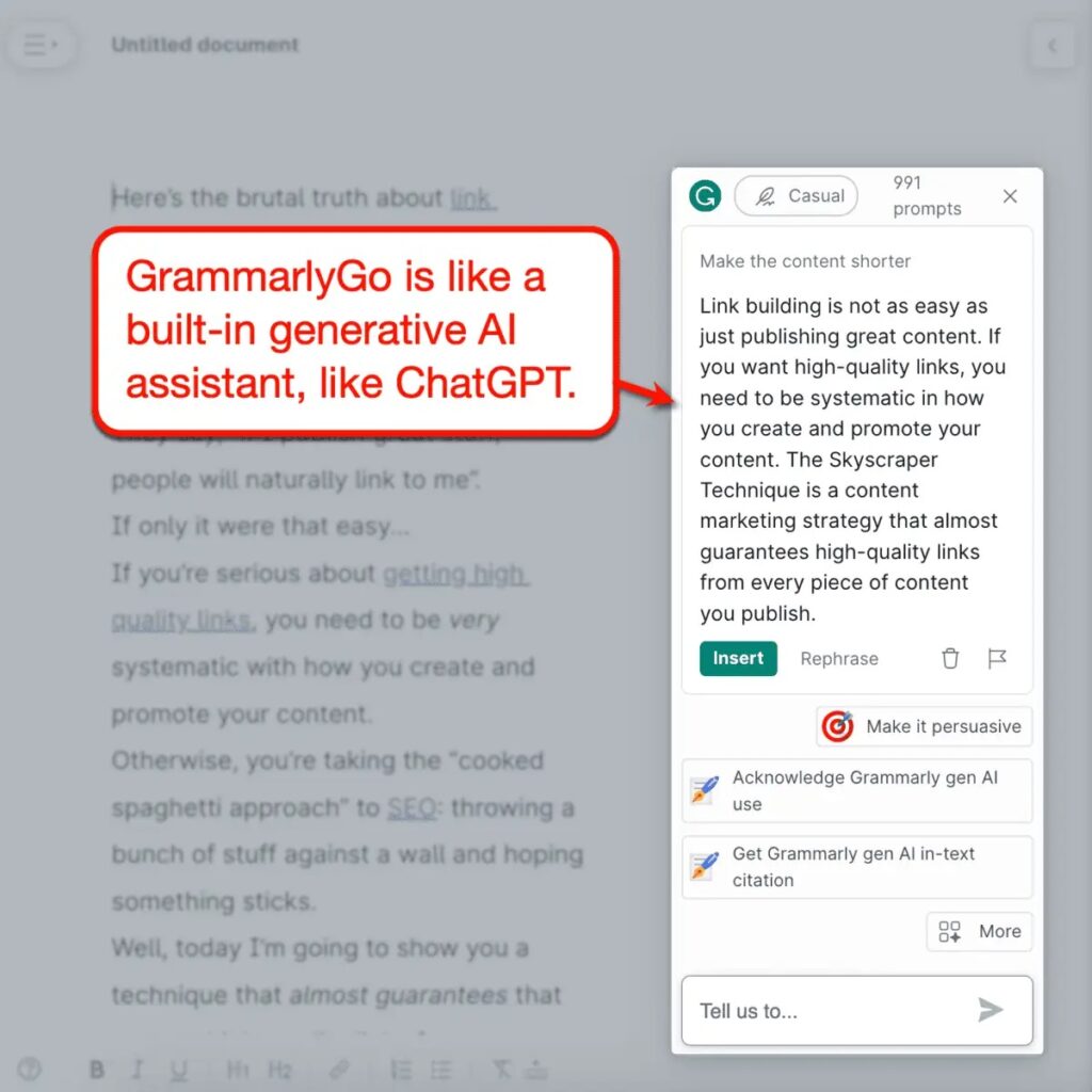 GrammarlyGo Tools