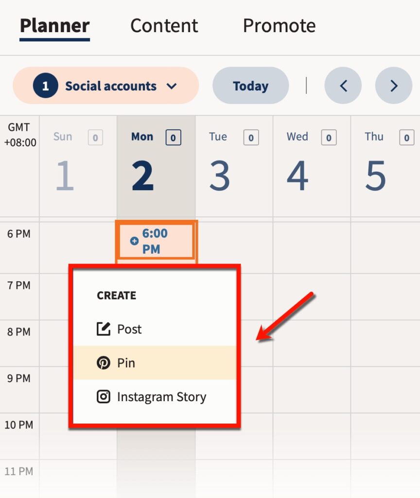 Hootsuite Publisher Calendar