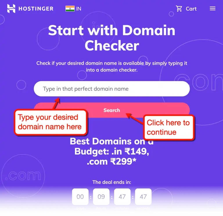 Hostinger Domain Checker Tool