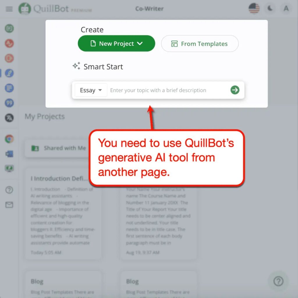 QuillBot Co-Writer AI Tool