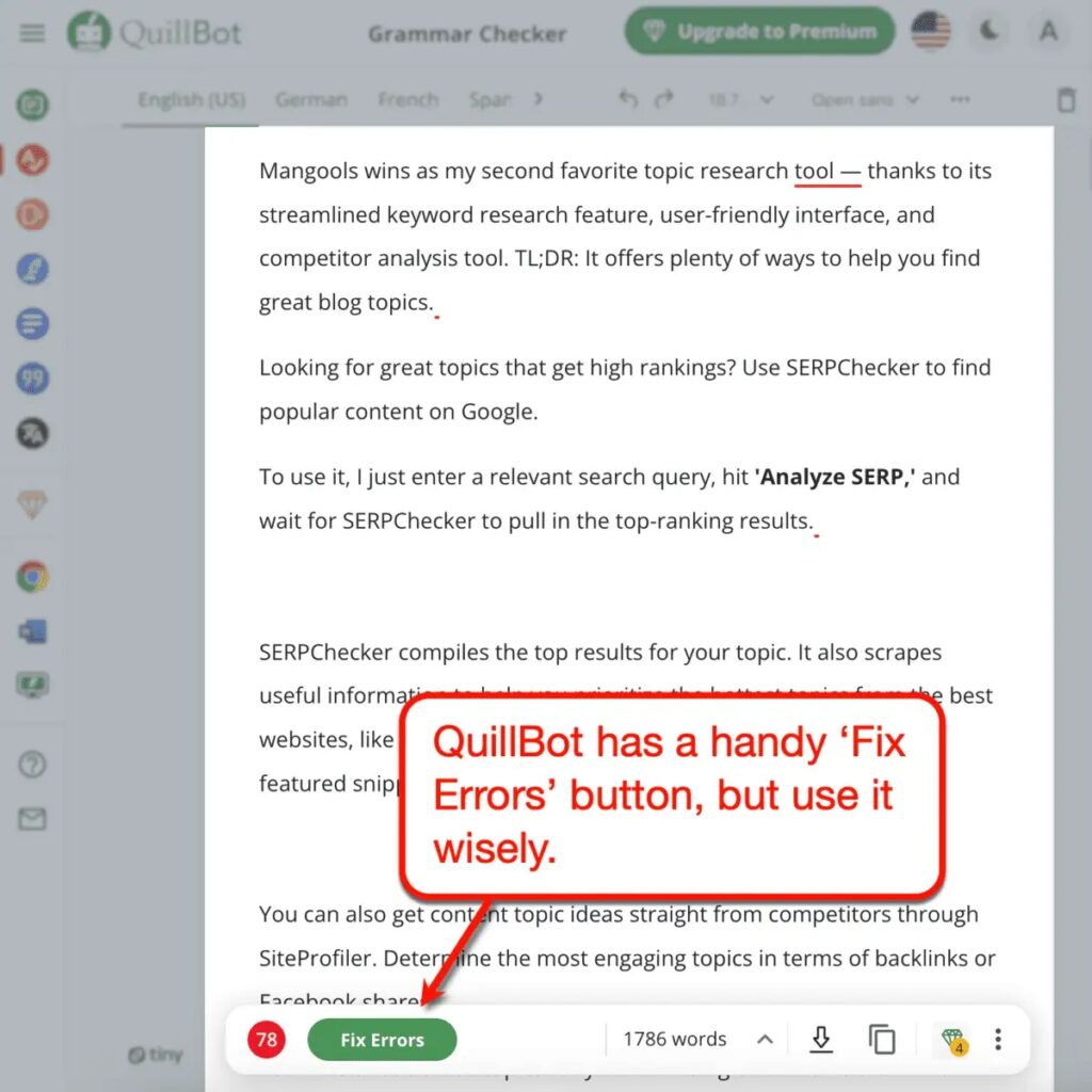 QuillBot Fix Error