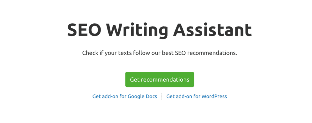 Semrush SEO Writing Assistant