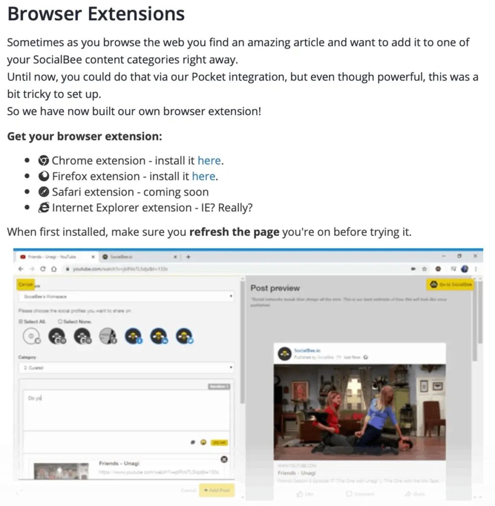 SocialBee Browser Extensions