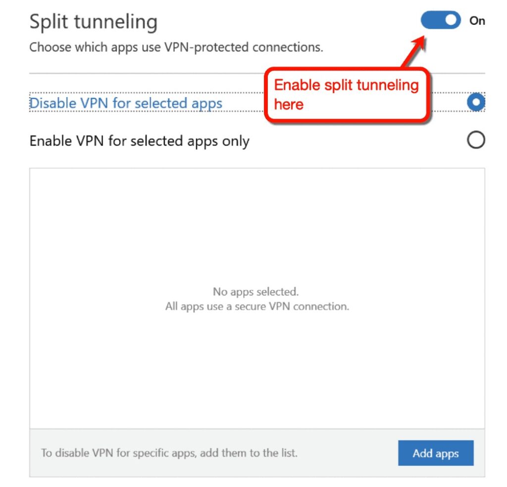 Split Tunneling