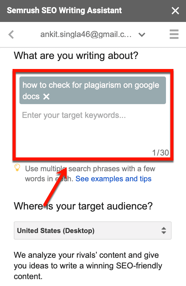 Target Keywords