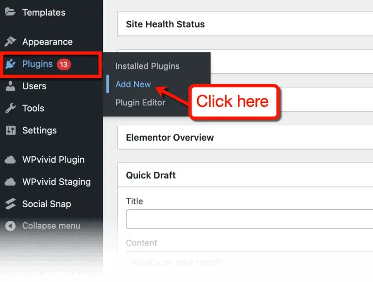 WordPress Plugins Add New Button